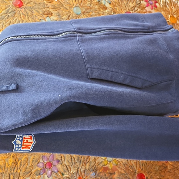 Nike NFL Denver Broncos Embroidered Full Zip Hoodie Sweatshirt Navy Size Medium - Picture 7 of 12